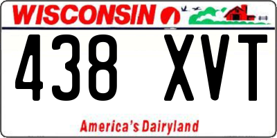 WI license plate 438XVT