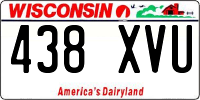 WI license plate 438XVU