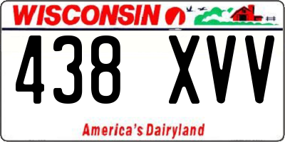WI license plate 438XVV
