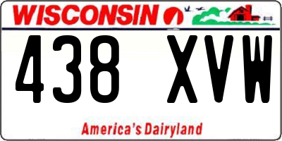 WI license plate 438XVW