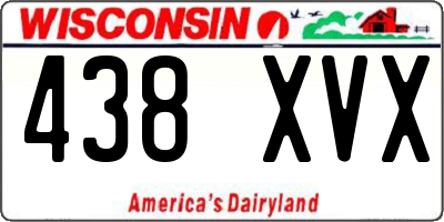 WI license plate 438XVX