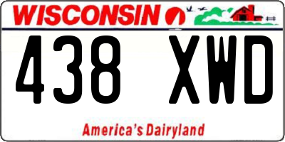 WI license plate 438XWD