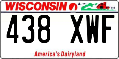 WI license plate 438XWF