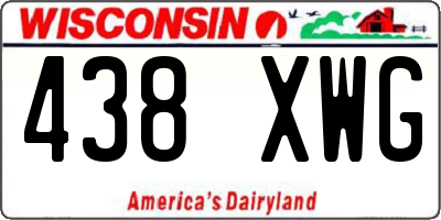 WI license plate 438XWG