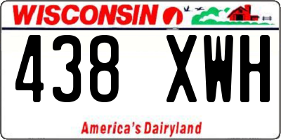 WI license plate 438XWH