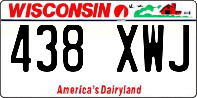 WI license plate 438XWJ