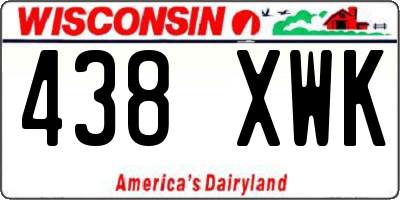 WI license plate 438XWK