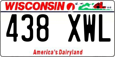 WI license plate 438XWL