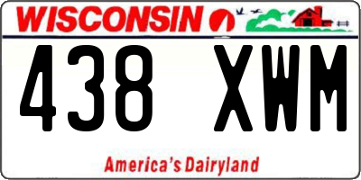 WI license plate 438XWM