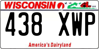 WI license plate 438XWP