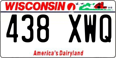 WI license plate 438XWQ