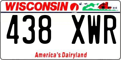 WI license plate 438XWR