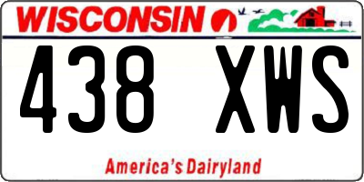 WI license plate 438XWS