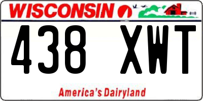 WI license plate 438XWT