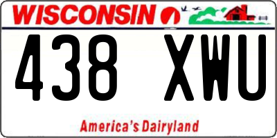WI license plate 438XWU