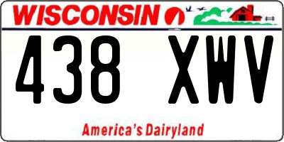 WI license plate 438XWV