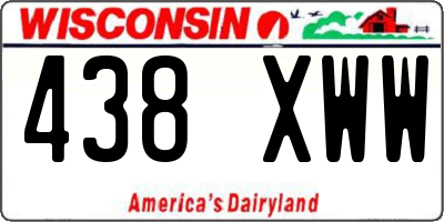 WI license plate 438XWW