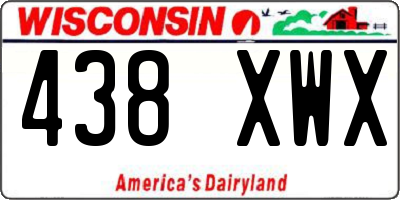 WI license plate 438XWX