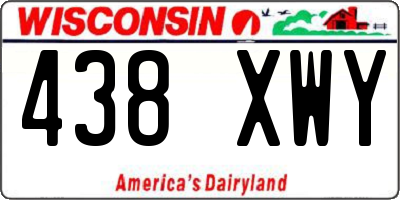 WI license plate 438XWY