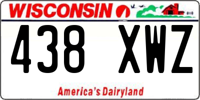 WI license plate 438XWZ