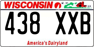 WI license plate 438XXB