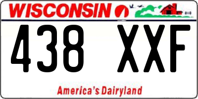 WI license plate 438XXF