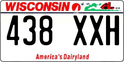 WI license plate 438XXH