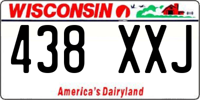 WI license plate 438XXJ