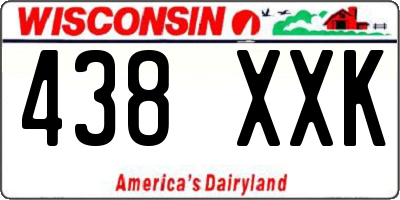 WI license plate 438XXK