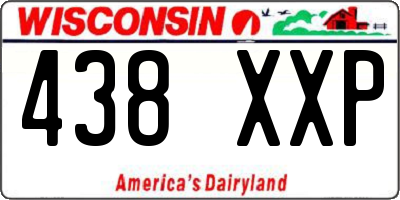 WI license plate 438XXP