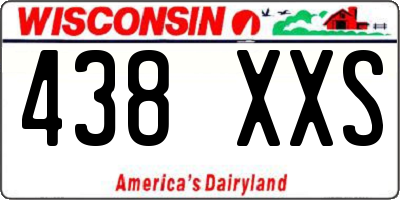 WI license plate 438XXS