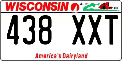 WI license plate 438XXT