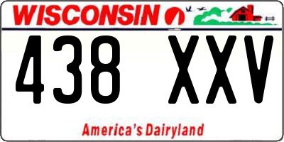 WI license plate 438XXV