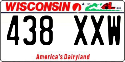 WI license plate 438XXW