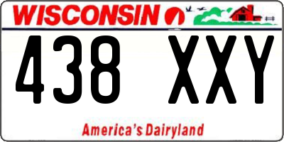 WI license plate 438XXY