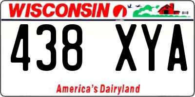 WI license plate 438XYA