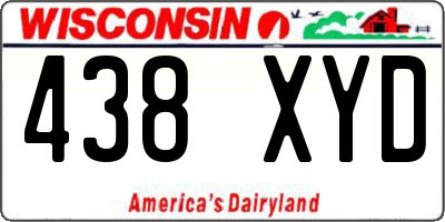 WI license plate 438XYD