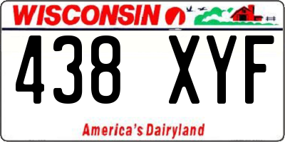 WI license plate 438XYF