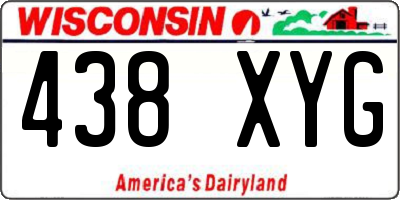 WI license plate 438XYG