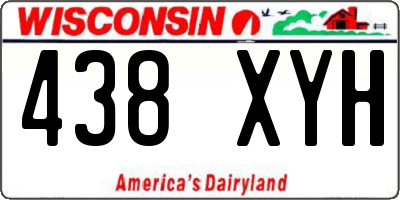 WI license plate 438XYH