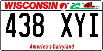 WI license plate 438XYI