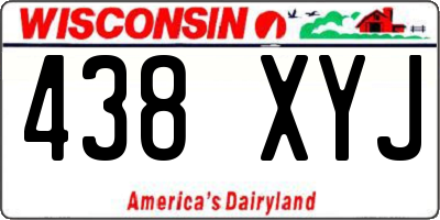 WI license plate 438XYJ