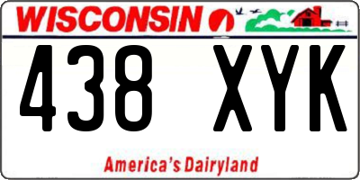 WI license plate 438XYK