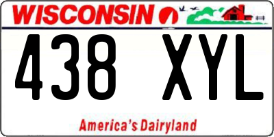 WI license plate 438XYL