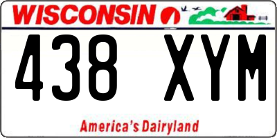 WI license plate 438XYM