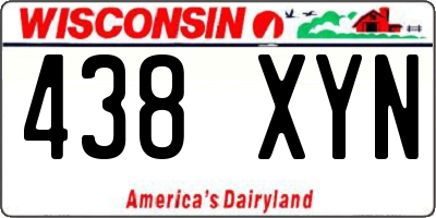 WI license plate 438XYN