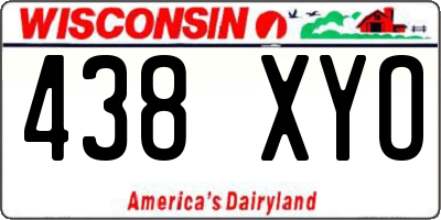 WI license plate 438XYO