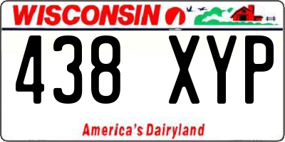 WI license plate 438XYP