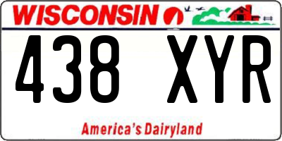 WI license plate 438XYR