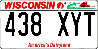 WI license plate 438XYT